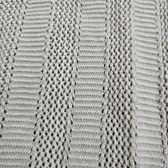 Chico's Women 2 Tan Crochet Sleeveless Cardigan Vest Rope Tie Front - Picture 7 of 12